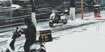 Moto en invierno