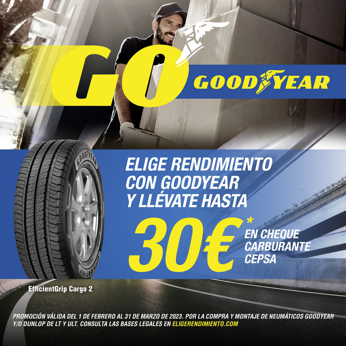 Goodyear dará cheques para carburante a las furgonetas que cambien sus neumáticos