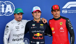 Checo Pérez y Fernando Alonso, primera línea en la parrilla de salida del GP de Austin
