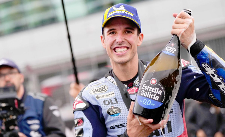 MotoGP. Álex Márquez analiza su primera victoria en la Sprint Race en una entrevista de Estrella Galicia
