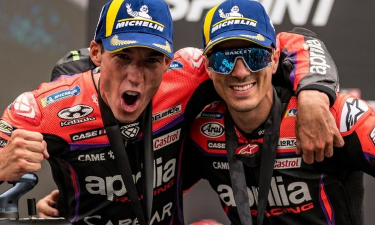 MotoGP. Doblete de Aprilia y triplete español en el circuito de Montmeló