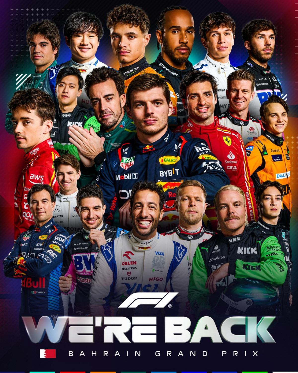 F1. RRSS. pilotos. 2024. 01