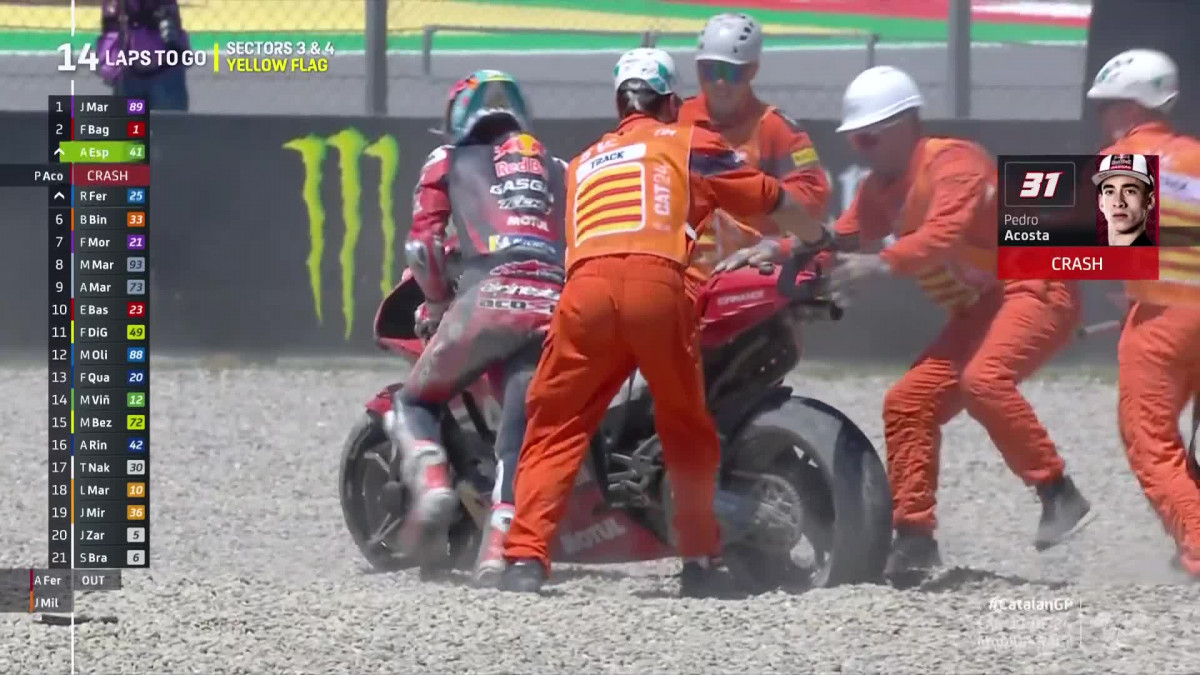 Motogp catalunya  caida acosta