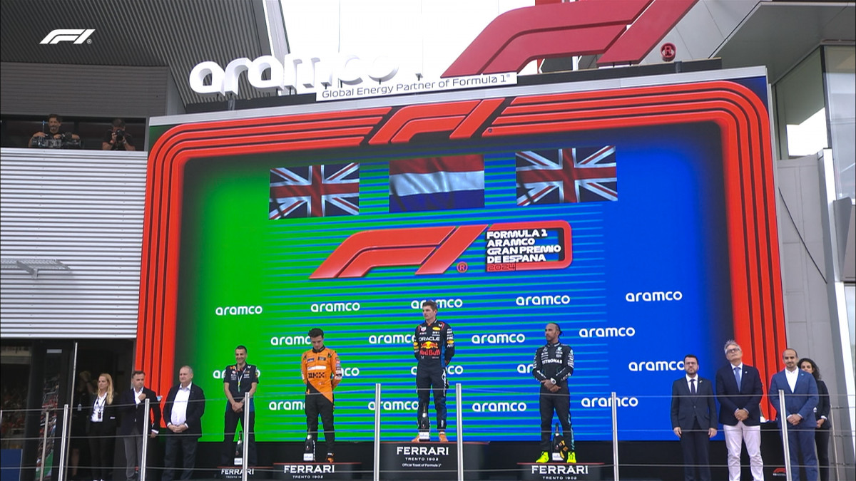 F1.  gp espau00f1a podio