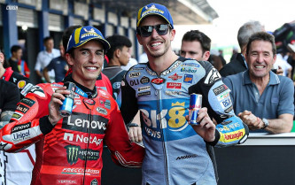 MotoGP.  Los Márquez dominaron la Sprint del GP de Tailandia