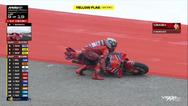 MotoGP | Una caída de Marc Márquez en Austin le apeó del podio y del liderato del Mundial